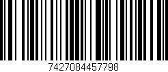 Código de barras (EAN, GTIN, SKU, ISBN): '7427084457798'