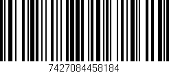 Código de barras (EAN, GTIN, SKU, ISBN): '7427084458184'