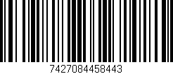 Código de barras (EAN, GTIN, SKU, ISBN): '7427084458443'