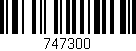 Código de barras (EAN, GTIN, SKU, ISBN): '747300'