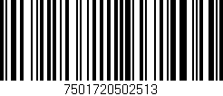 Código de barras (EAN, GTIN, SKU, ISBN): '7501720502513'