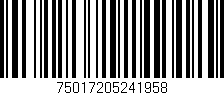 Código de barras (EAN, GTIN, SKU, ISBN): '75017205241958'