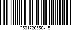 Código de barras (EAN, GTIN, SKU, ISBN): '7501720550415'