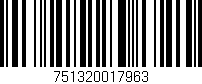 Código de barras (EAN, GTIN, SKU, ISBN): '751320017963'