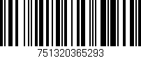 Código de barras (EAN, GTIN, SKU, ISBN): '751320365293'