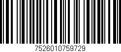 Código de barras (EAN, GTIN, SKU, ISBN): '7526010759729'