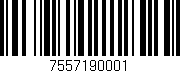 Código de barras (EAN, GTIN, SKU, ISBN): '7557190001'