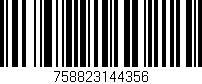 Código de barras (EAN, GTIN, SKU, ISBN): '758823144356'