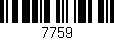 Código de barras (EAN, GTIN, SKU, ISBN): '7759'