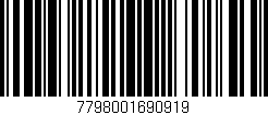 Código de barras (EAN, GTIN, SKU, ISBN): '7798001690919'