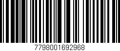 Código de barras (EAN, GTIN, SKU, ISBN): '7798001692968'
