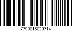 Código de barras (EAN, GTIN, SKU, ISBN): '7798016820714'