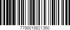 Código de barras (EAN, GTIN, SKU, ISBN): '7798016821360'