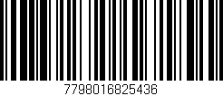 Código de barras (EAN, GTIN, SKU, ISBN): '7798016825436'