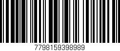 Código de barras (EAN, GTIN, SKU, ISBN): '7798159398989'