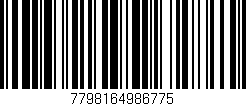 Código de barras (EAN, GTIN, SKU, ISBN): '7798164986775'
