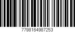 Código de barras (EAN, GTIN, SKU, ISBN): '7798164987253'