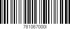 Código de barras (EAN, GTIN, SKU, ISBN): '781067000I'
