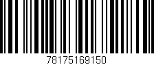 Código de barras (EAN, GTIN, SKU, ISBN): '78175169150'