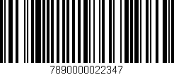 Código de barras (EAN, GTIN, SKU, ISBN): '7890000022347'