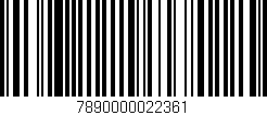 Código de barras (EAN, GTIN, SKU, ISBN): '7890000022361'