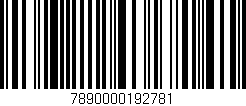 Código de barras (EAN, GTIN, SKU, ISBN): '7890000192781'
