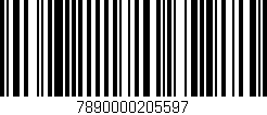 Código de barras (EAN, GTIN, SKU, ISBN): '7890000205597'