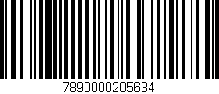 Código de barras (EAN, GTIN, SKU, ISBN): '7890000205634'