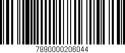 Código de barras (EAN, GTIN, SKU, ISBN): '7890000206044'