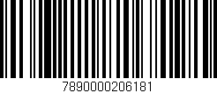 Código de barras (EAN, GTIN, SKU, ISBN): '7890000206181'