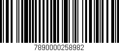 Código de barras (EAN, GTIN, SKU, ISBN): '7890000258982'