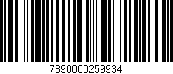 Código de barras (EAN, GTIN, SKU, ISBN): '7890000259934'