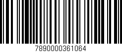 Código de barras (EAN, GTIN, SKU, ISBN): '7890000361064'