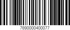 Código de barras (EAN, GTIN, SKU, ISBN): '7890000400077'