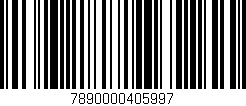 Código de barras (EAN, GTIN, SKU, ISBN): '7890000405997'