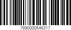 Código de barras (EAN, GTIN, SKU, ISBN): '7890000546317'