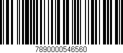 Código de barras (EAN, GTIN, SKU, ISBN): '7890000546560'