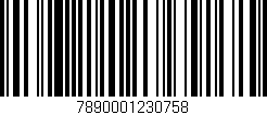 Código de barras (EAN, GTIN, SKU, ISBN): '7890001230758'