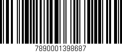 Código de barras (EAN, GTIN, SKU, ISBN): '7890001398687'