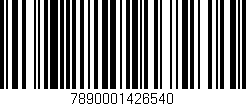 Código de barras (EAN, GTIN, SKU, ISBN): '7890001426540'