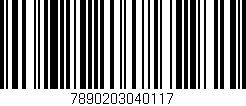Código de barras (EAN, GTIN, SKU, ISBN): '7890203040117'
