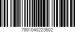 Código de barras (EAN, GTIN, SKU, ISBN): '7891040223602'