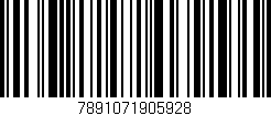 Código de barras (EAN, GTIN, SKU, ISBN): '7891071905928'
