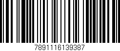 Código de barras (EAN, GTIN, SKU, ISBN): '7891116139387'
