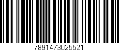 Código de barras (EAN, GTIN, SKU, ISBN): '7891473025521'