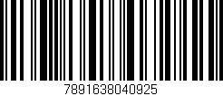 Código de barras (EAN, GTIN, SKU, ISBN): '7891638040925'
