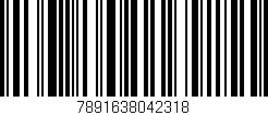 Código de barras (EAN, GTIN, SKU, ISBN): '7891638042318'