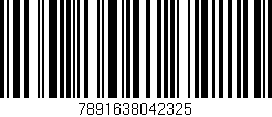 Código de barras (EAN, GTIN, SKU, ISBN): '7891638042325'