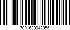 Código de barras (EAN, GTIN, SKU, ISBN): '7891638042356'
