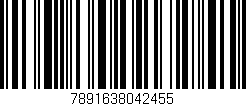 Código de barras (EAN, GTIN, SKU, ISBN): '7891638042455'